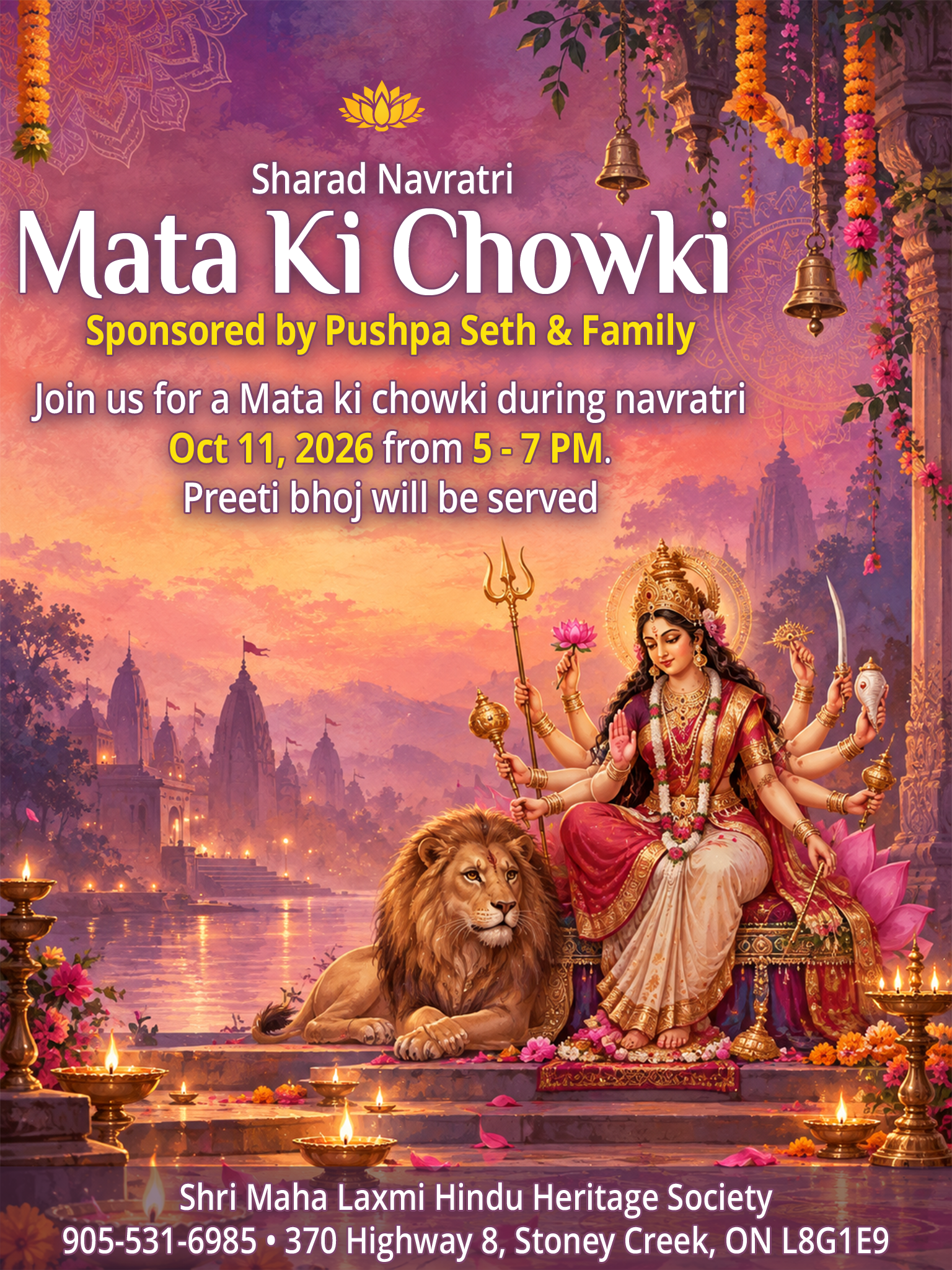 2026 Navratri Chowki Oct 11