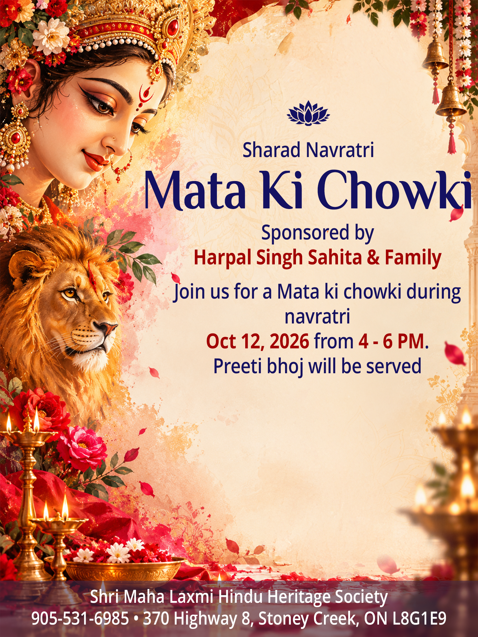 2026 Navratri Chowki Oct 12