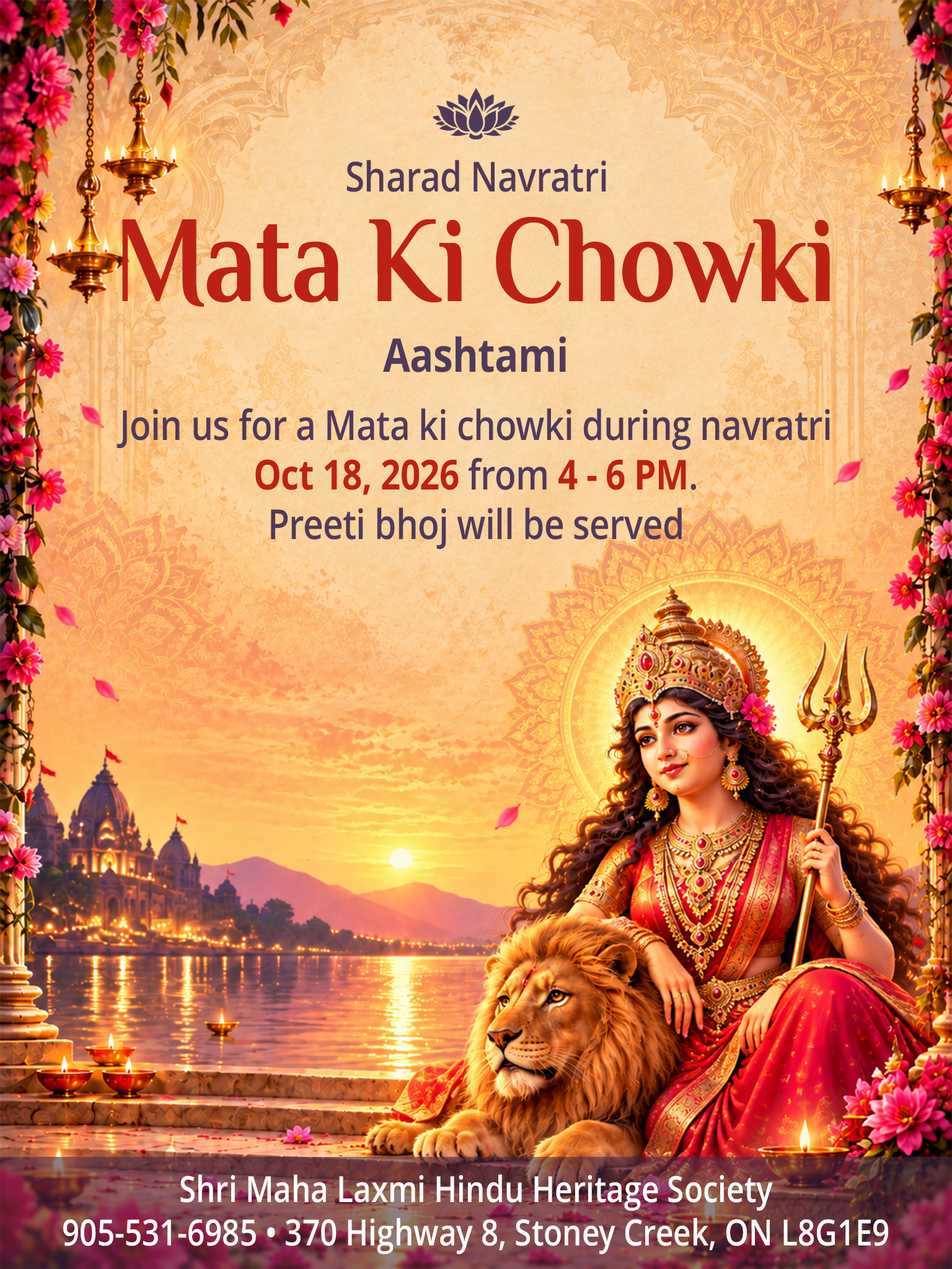 2026 Navratri Chowki Oct 18
